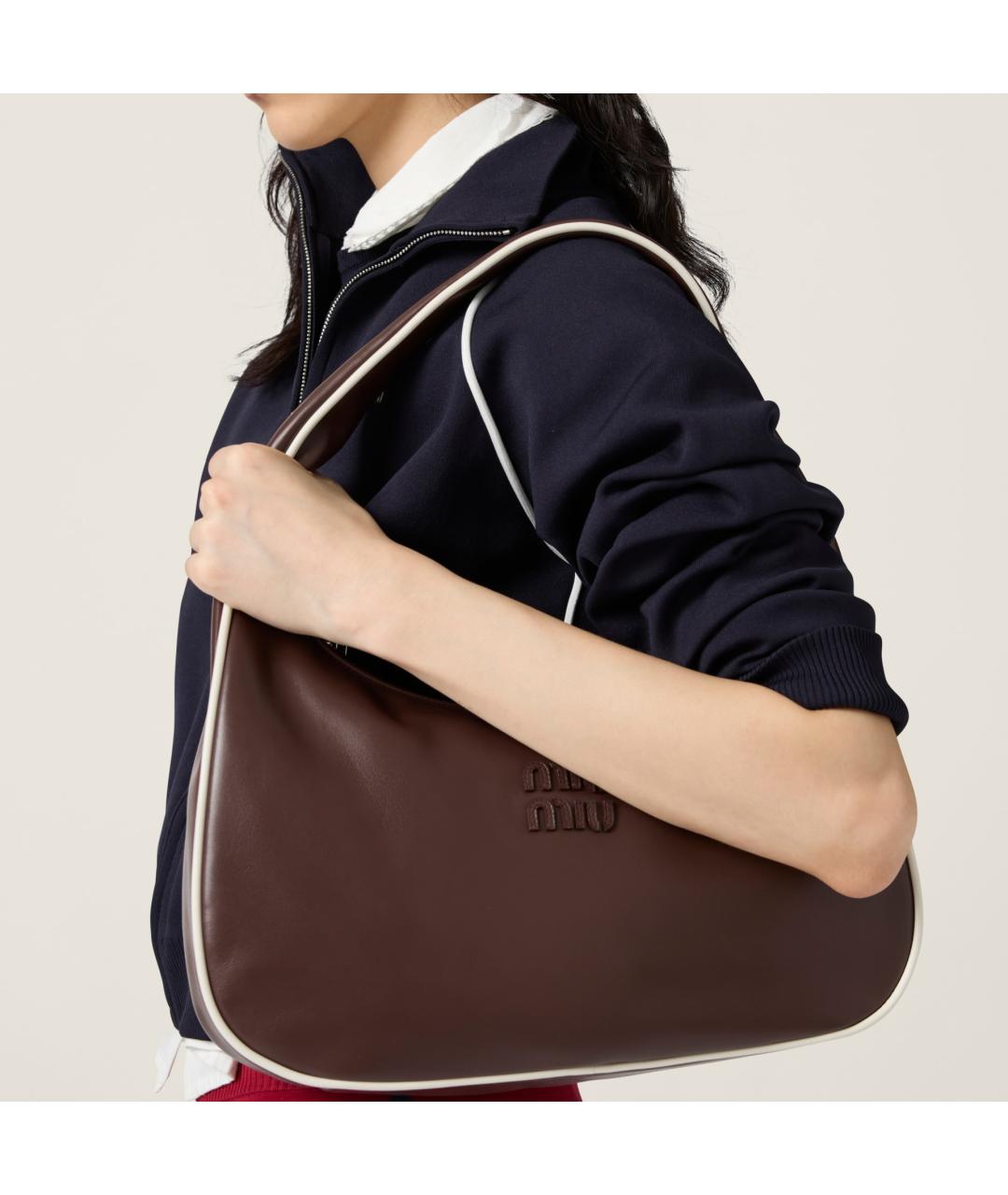 MIU MIU Кожаная сумка с короткими ручками, фото 6