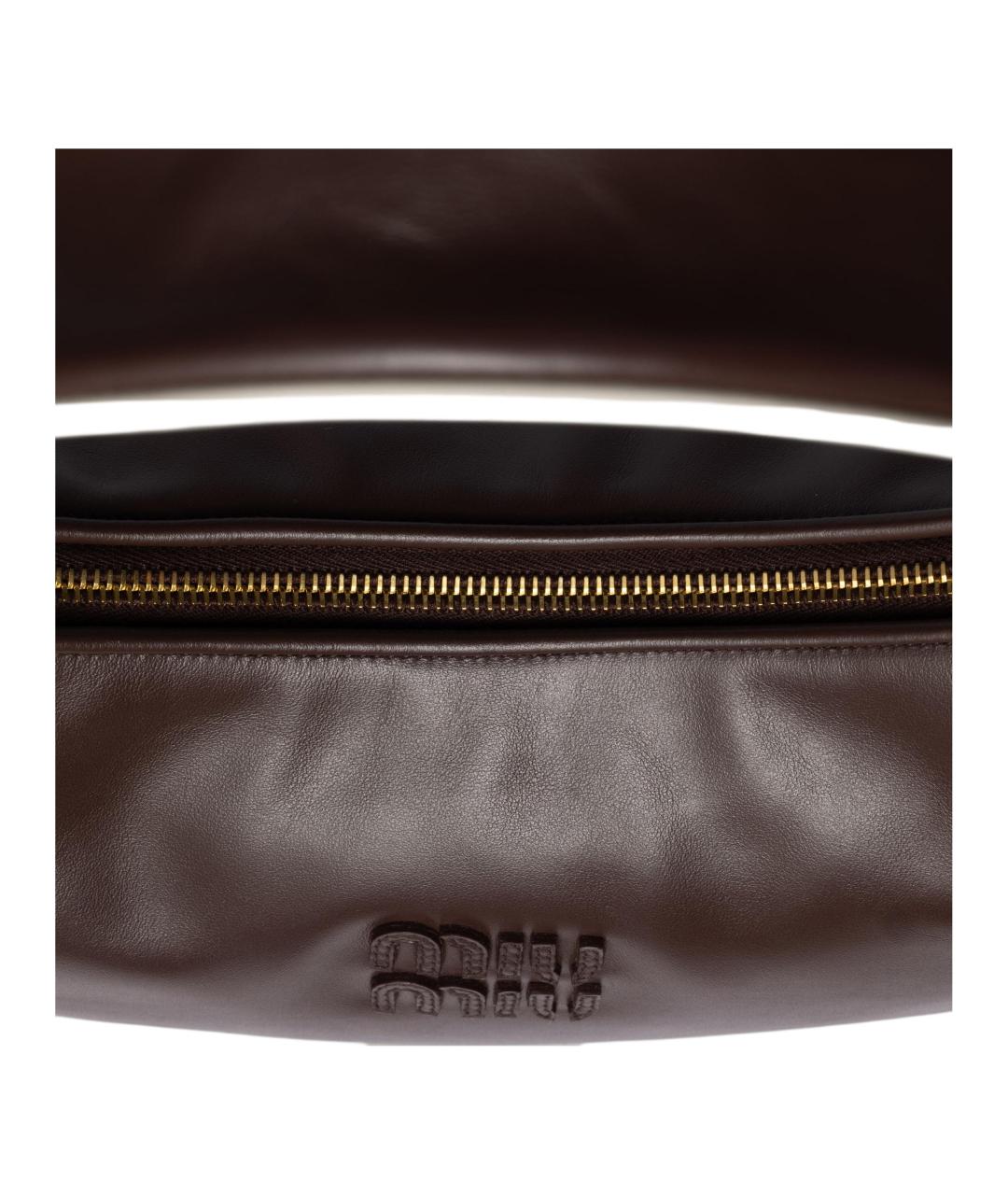 MIU MIU Кожаная сумка с короткими ручками, фото 4