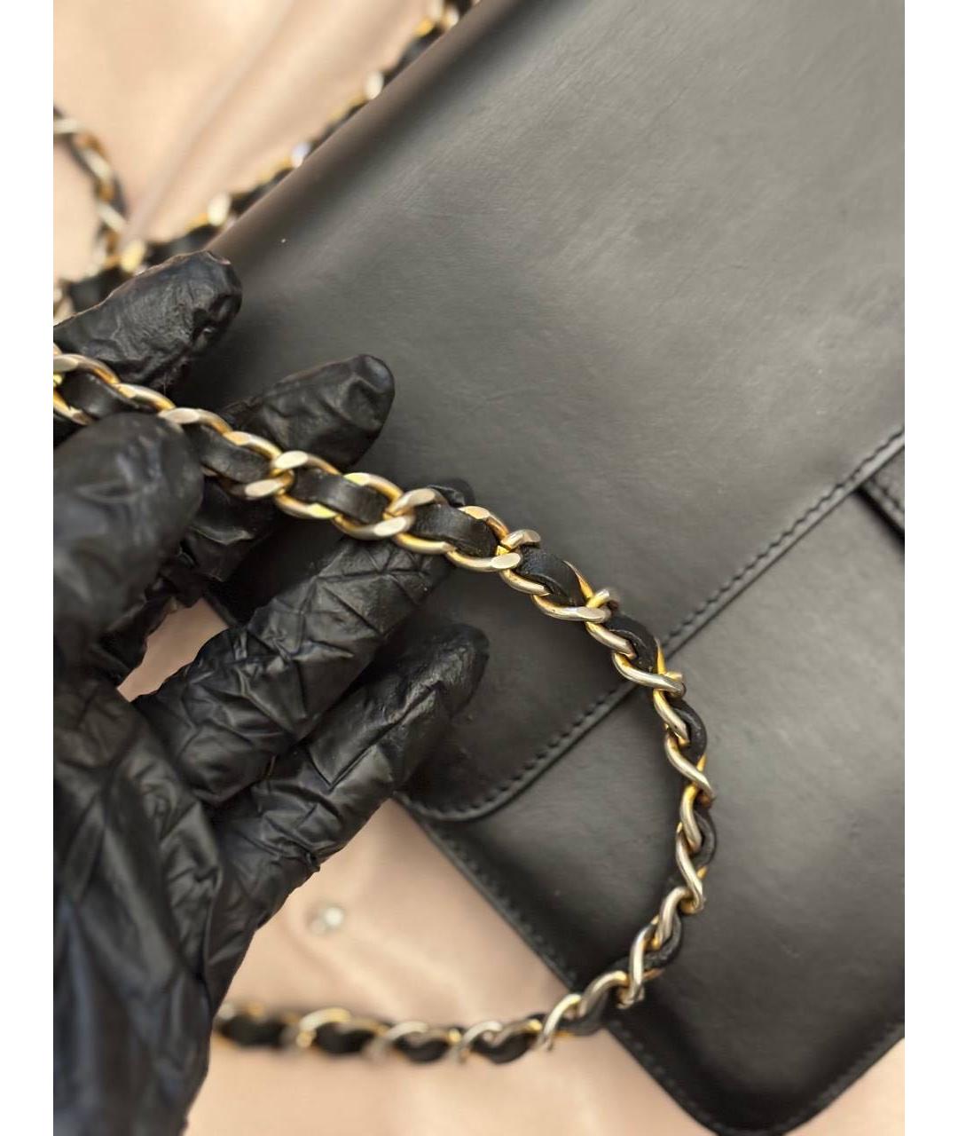 CHANEL Черная кожаная сумка через плечо, фото 4