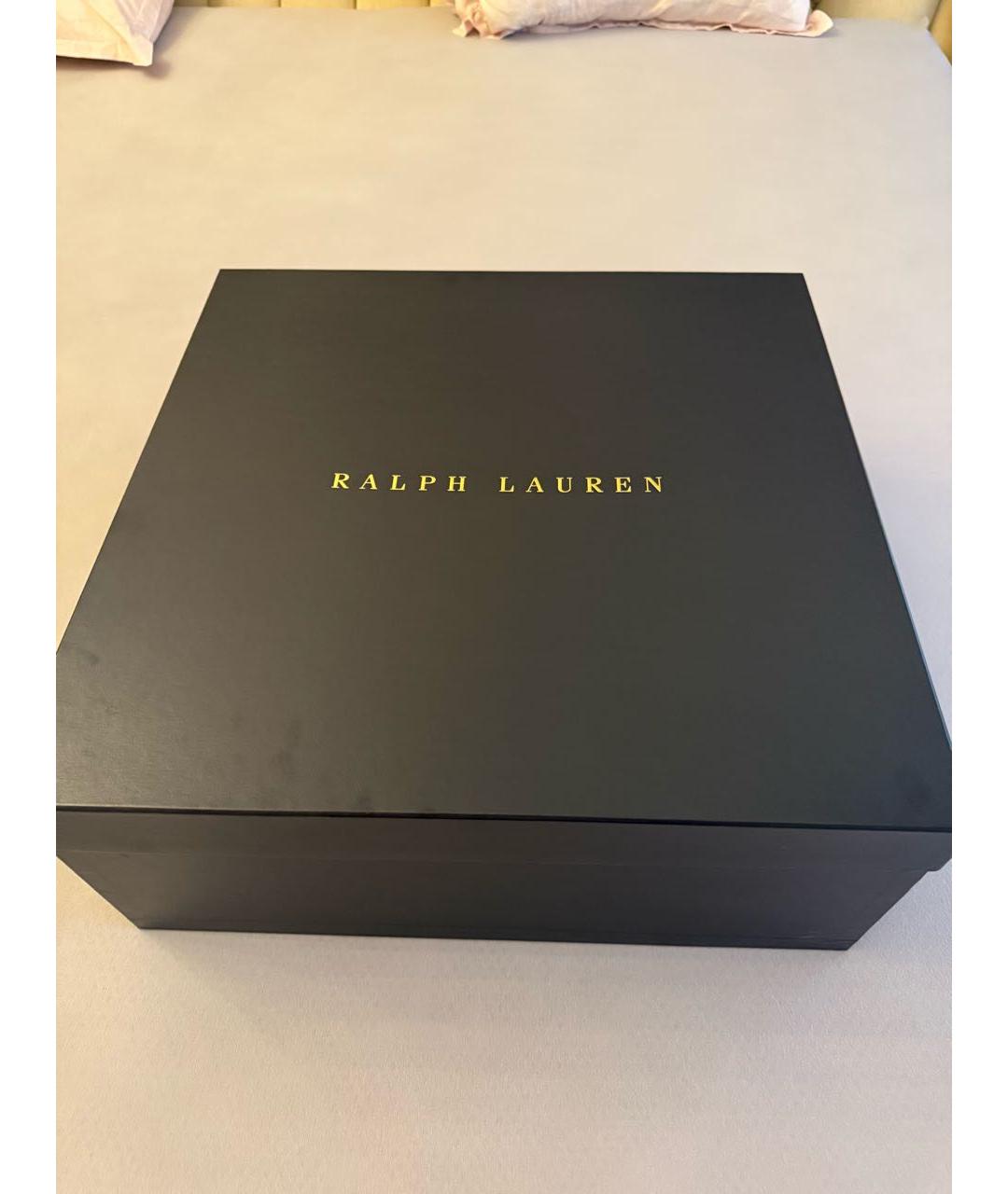 RALPH LAUREN Черная сумка с короткими ручками из экзотической кожи, фото 6
