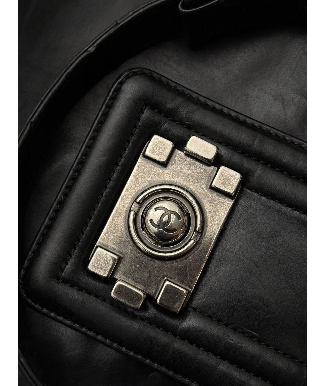 CHANEL Черная кожаная сумка тоут, фото 8