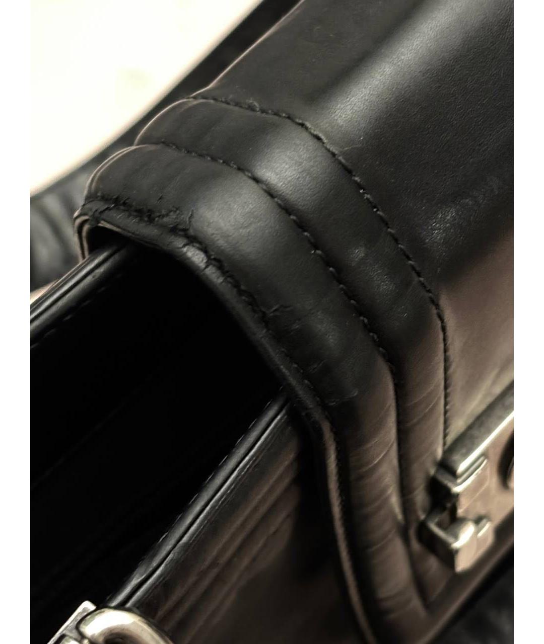 CHANEL Черная кожаная сумка тоут, фото 6