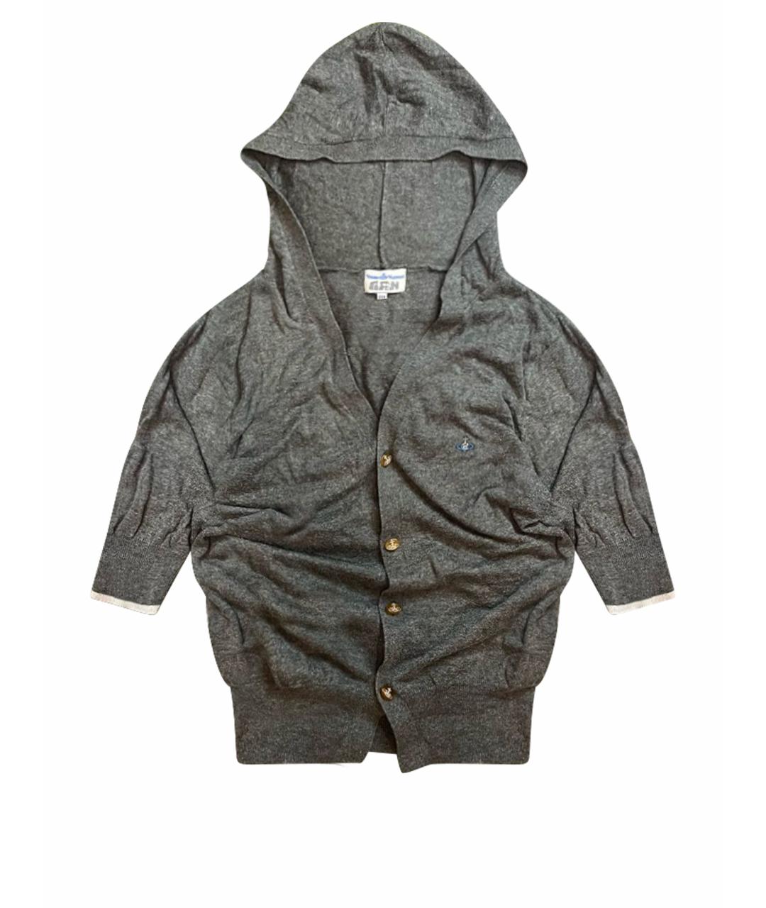 VIVIENNE WESTWOOD Антрацитовый шерстяной кардиган, фото 1
