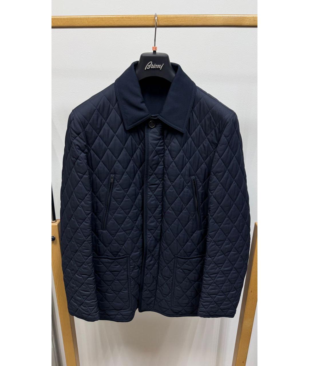 BRIONI Темно-синяя шерстяная куртка, фото 2