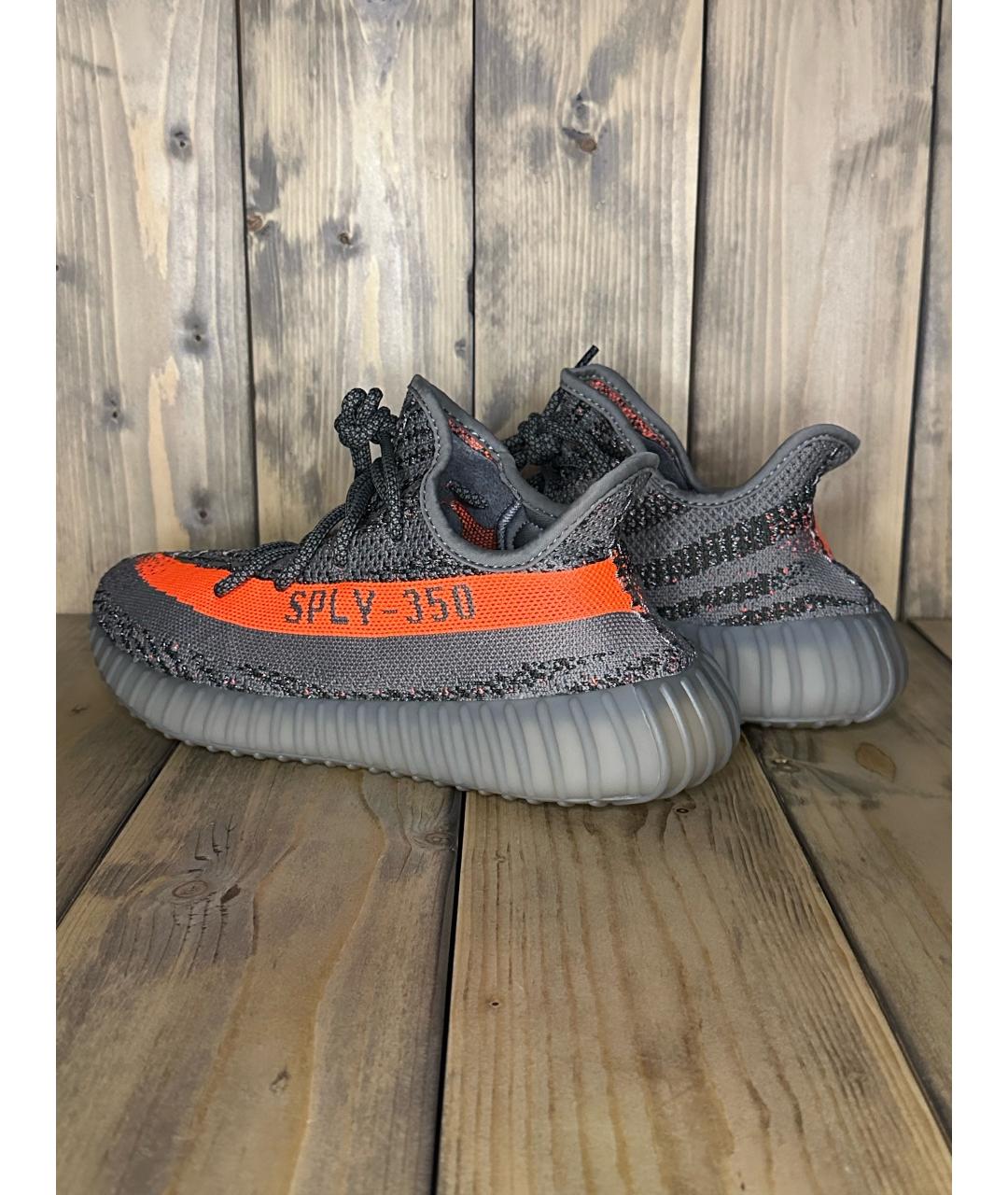 ADIDAS YEEZY Серые низкие кроссовки / кеды, фото 4