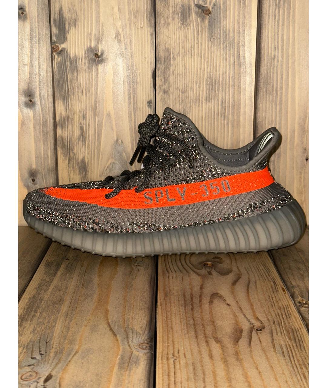 ADIDAS YEEZY Серые низкие кроссовки / кеды, фото 2
