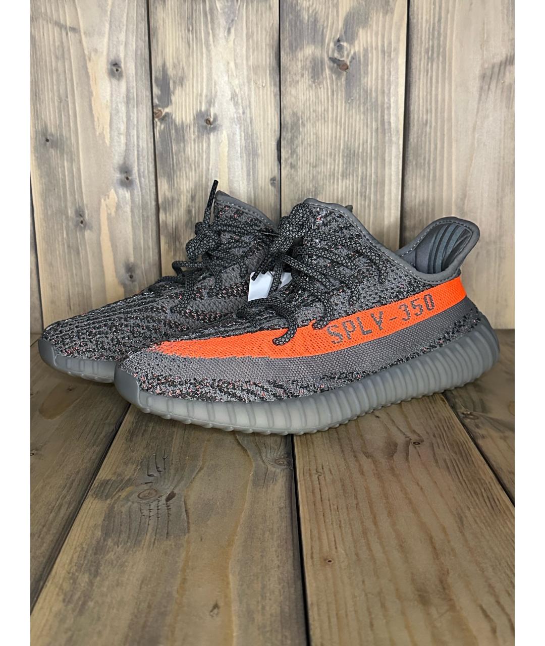 ADIDAS YEEZY Серые низкие кроссовки / кеды, фото 3