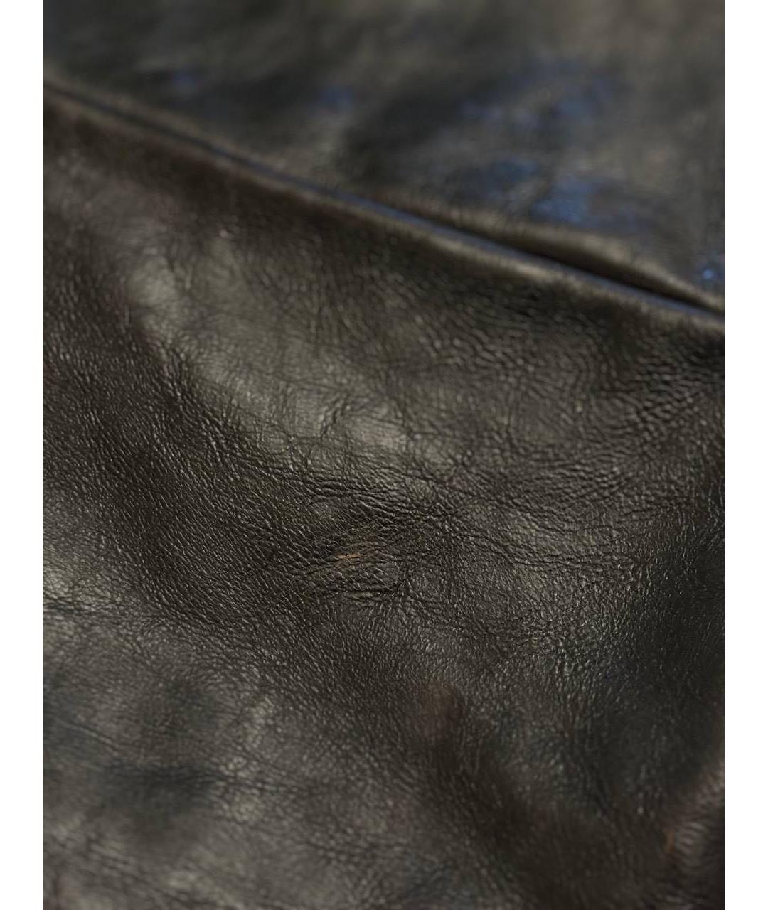 SAINT LAURENT Черная кожаная сумка с короткими ручками, фото 5