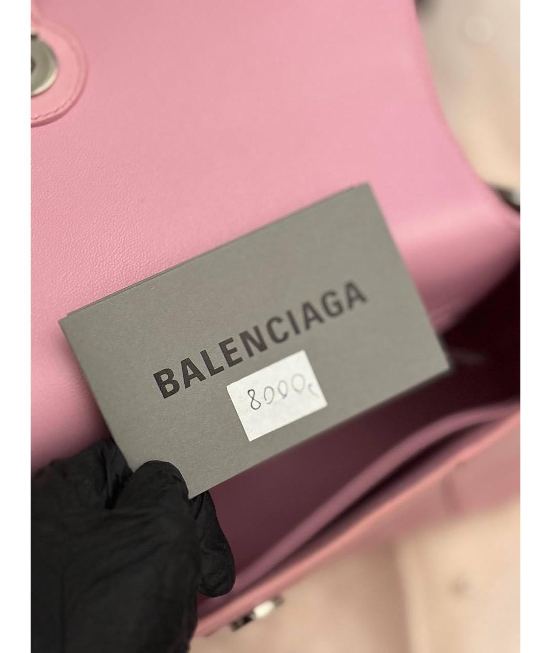 BALENCIAGA Розовая кожаная сумка тоут, фото 8