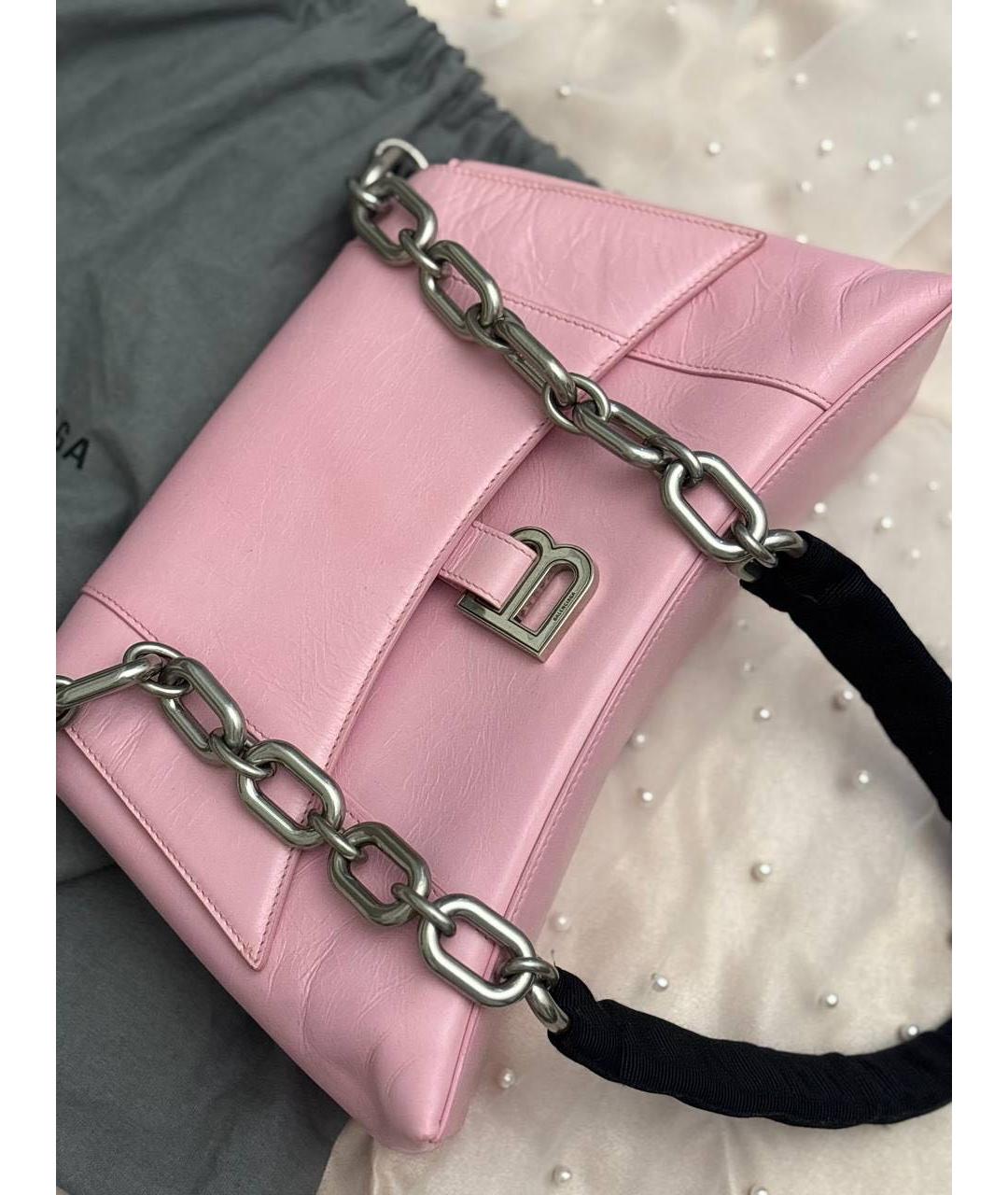 BALENCIAGA Розовая кожаная сумка тоут, фото 2