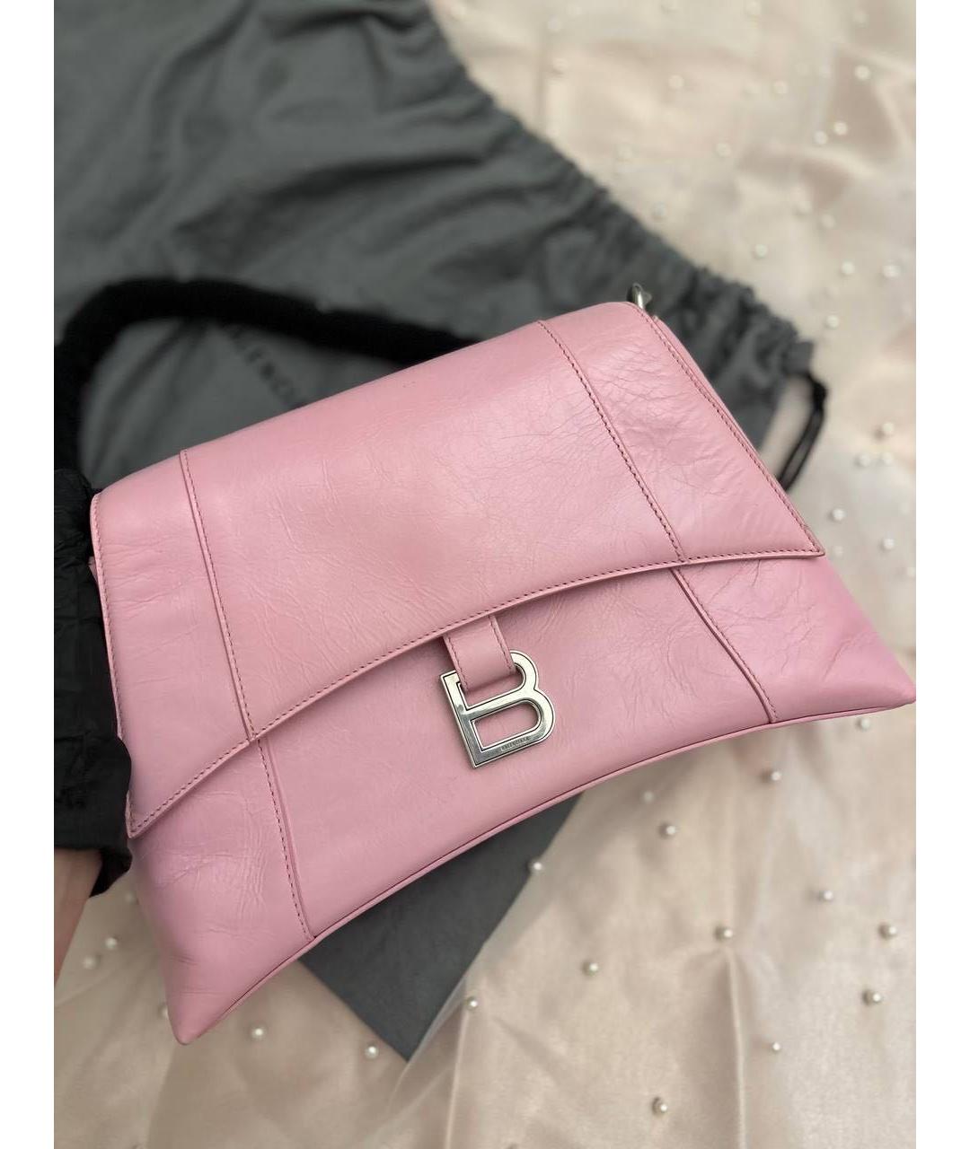 BALENCIAGA Розовая кожаная сумка тоут, фото 9