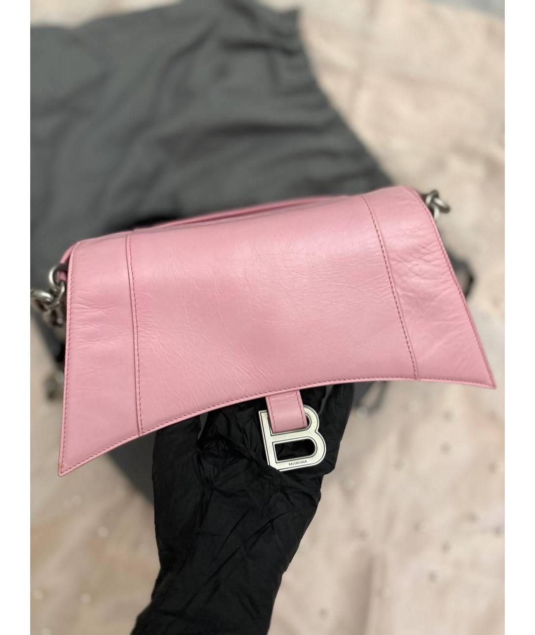 BALENCIAGA Розовая кожаная сумка тоут, фото 4