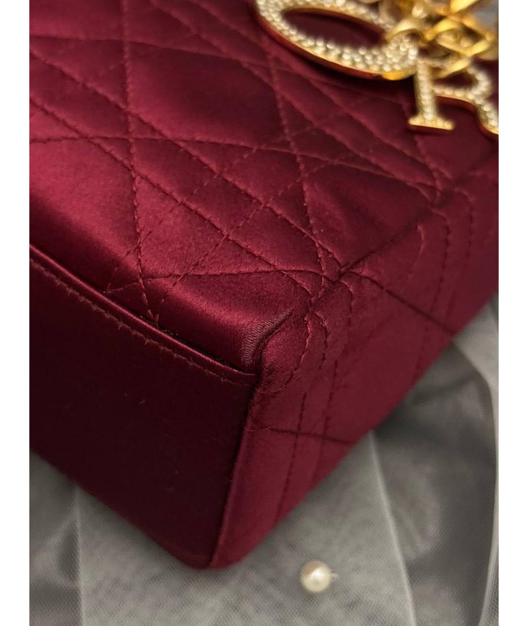 CHRISTIAN DIOR Коралловая тканевая сумка с короткими ручками, фото 7