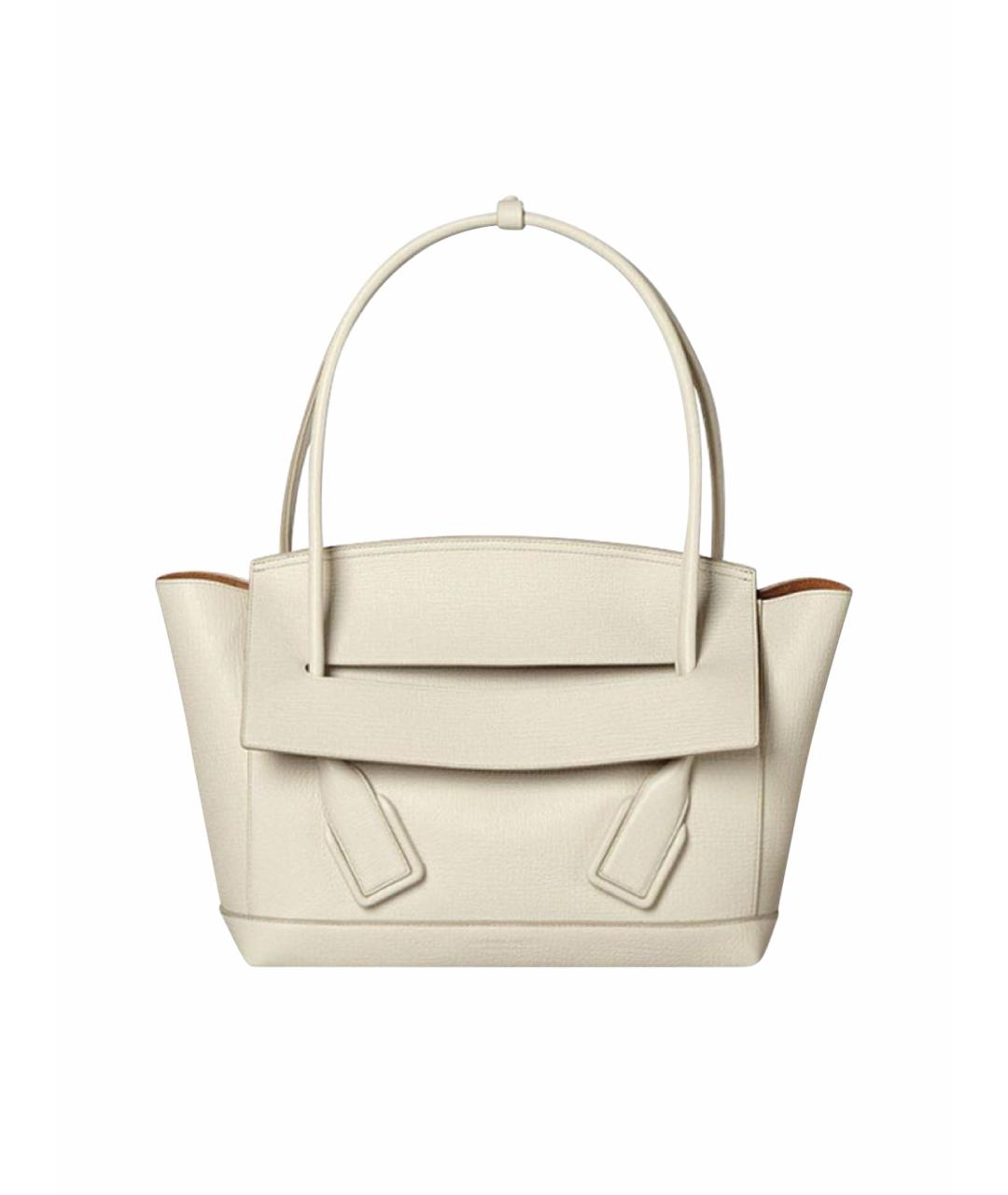 BOTTEGA VENETA Белая кожаная сумка через плечо, фото 1