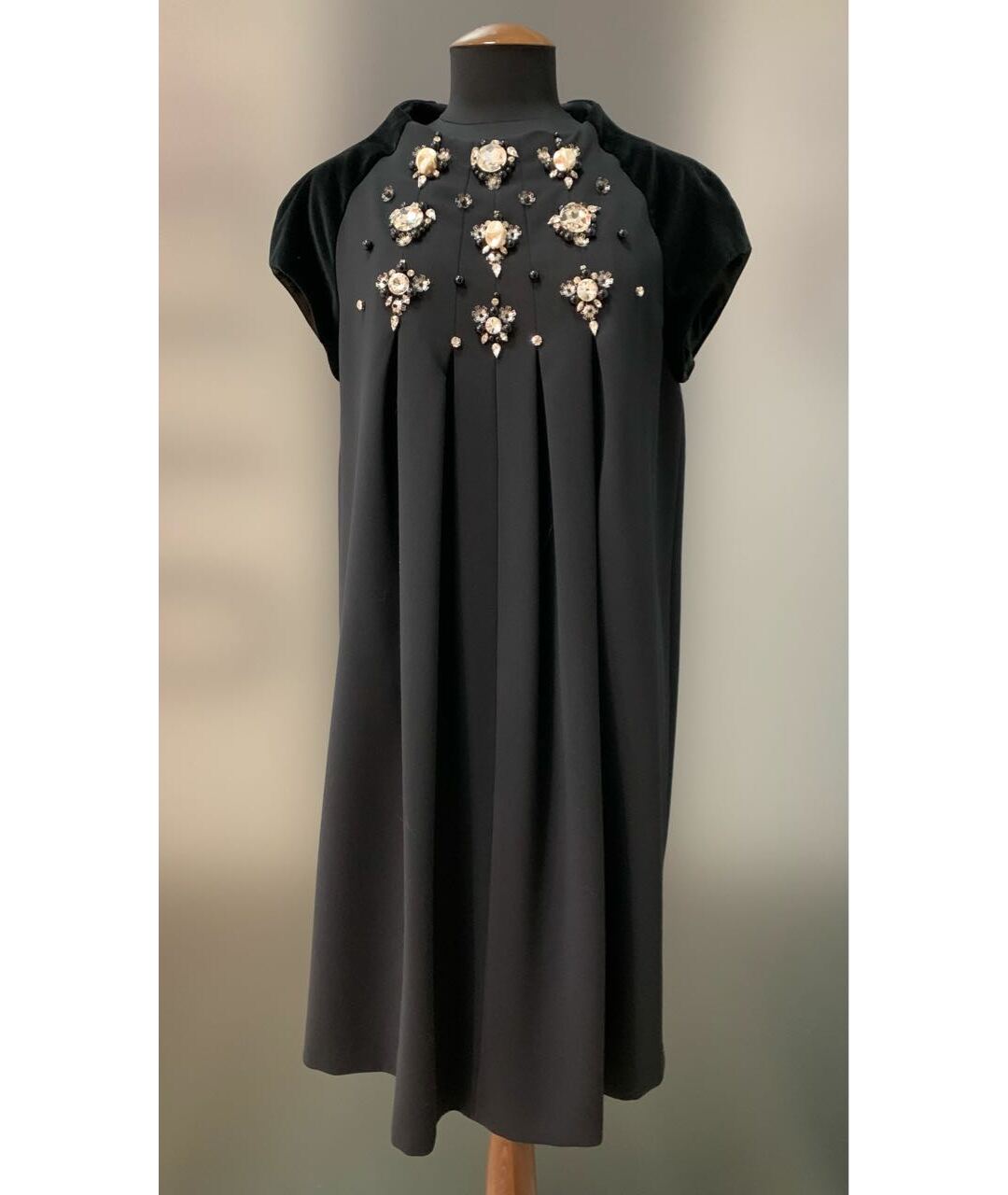 MARIA GRAZIA SEVERI Черное вискозное платье, фото 7