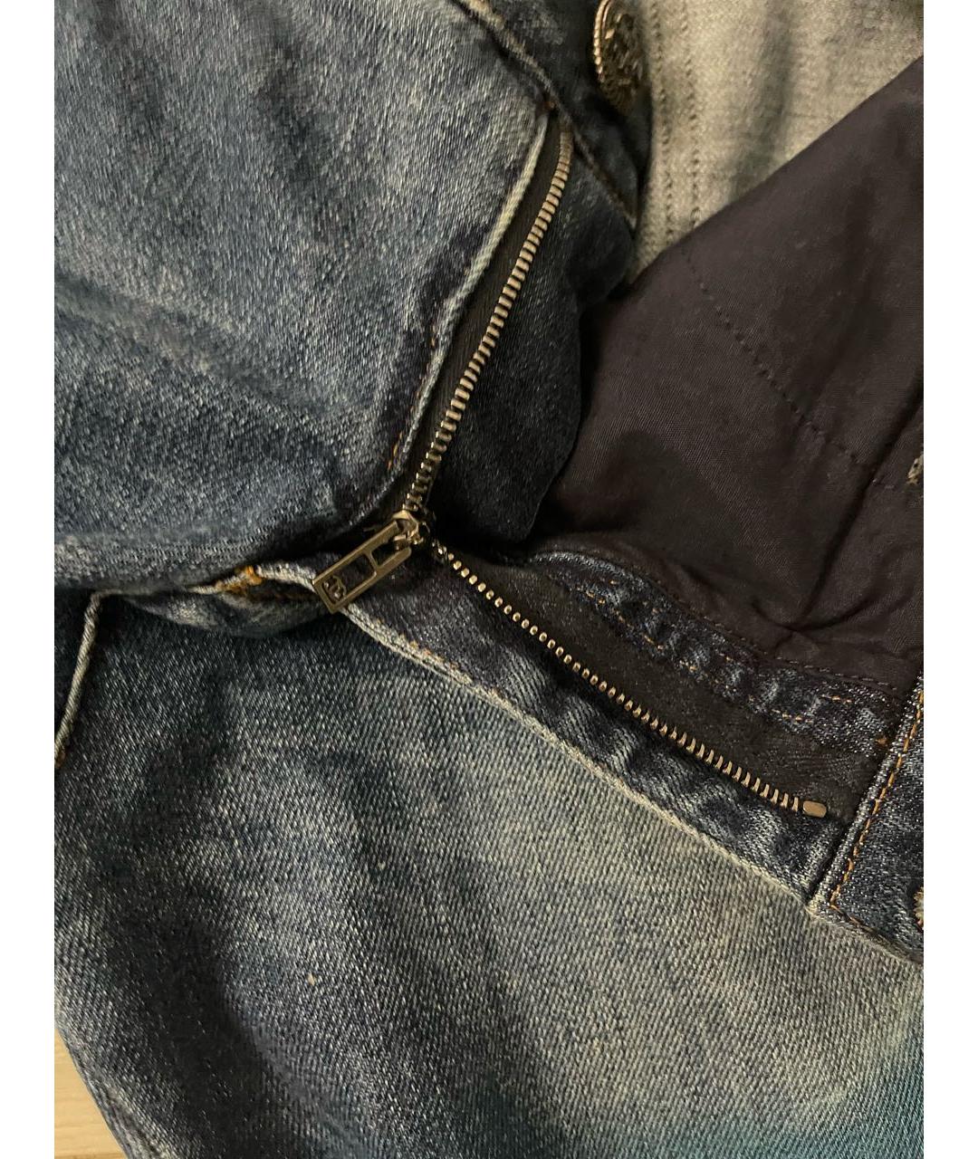 CHANEL Синие хлопковые прямые джинсы, фото 4