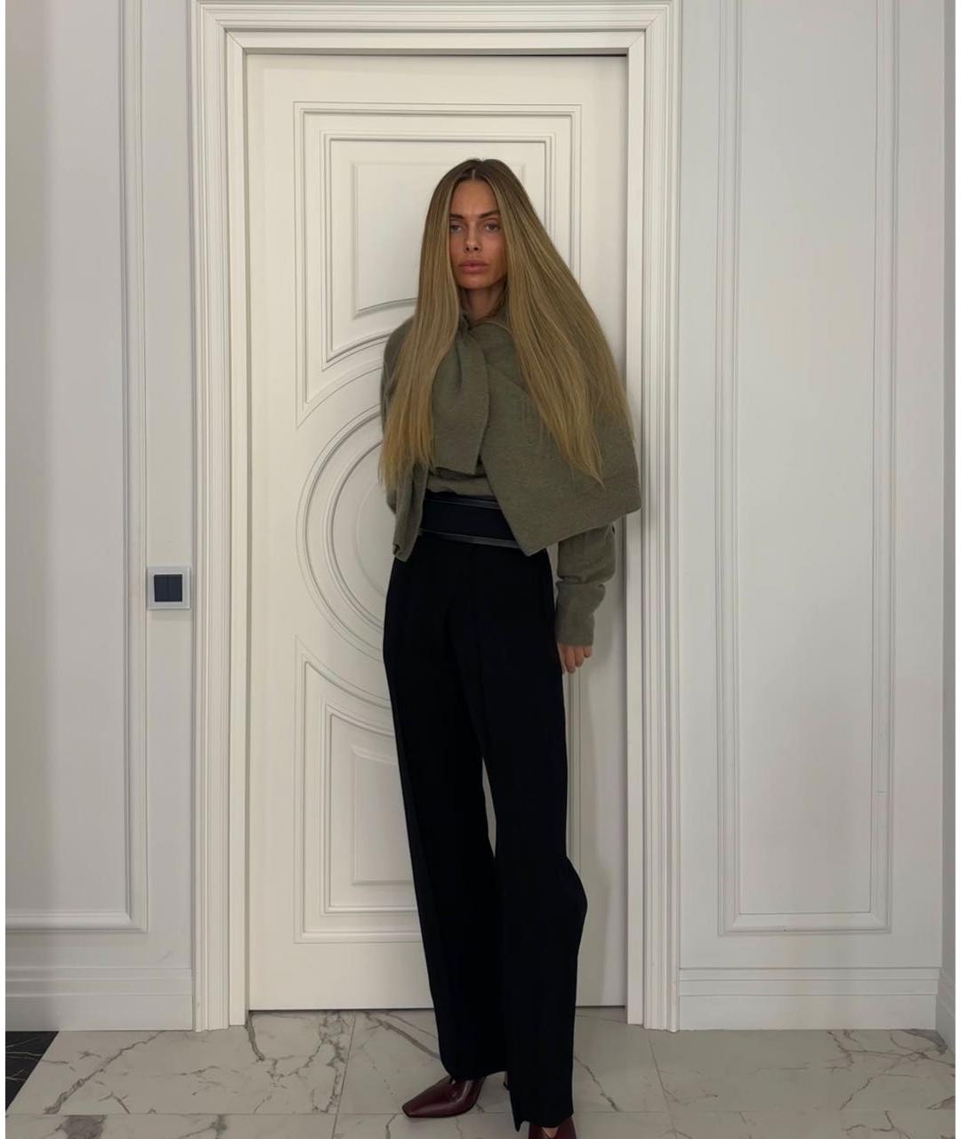 CELINE Хаки кашемировый джемпер / свитер, фото 7
