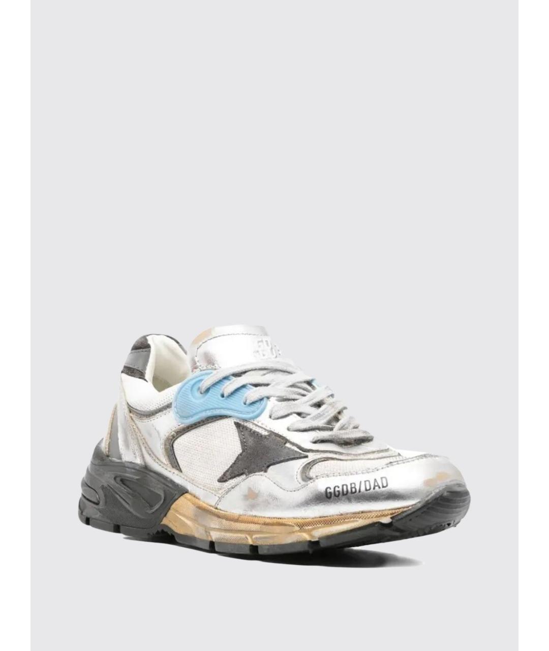 GOLDEN GOOSE DELUXE BRAND Серебряные низкие кроссовки / кеды, фото 2