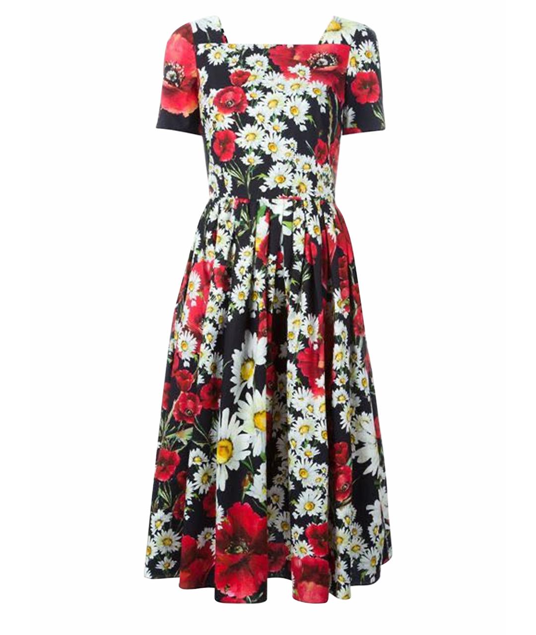 DOLCE&GABBANA Мульти хлопковое повседневное платье, фото 1