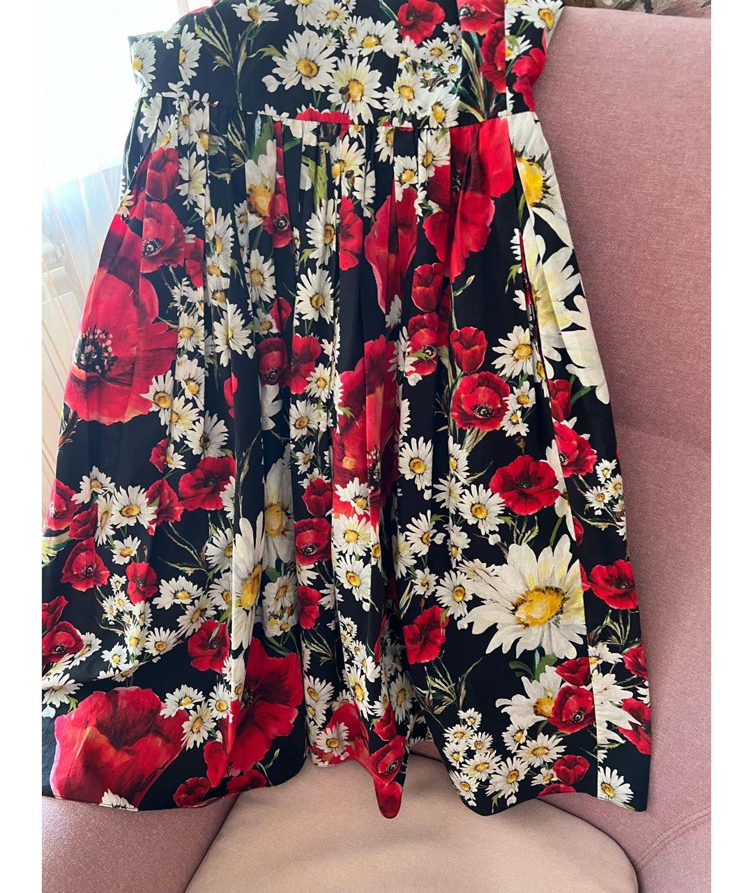 DOLCE&GABBANA Мульти хлопковое повседневное платье, фото 5