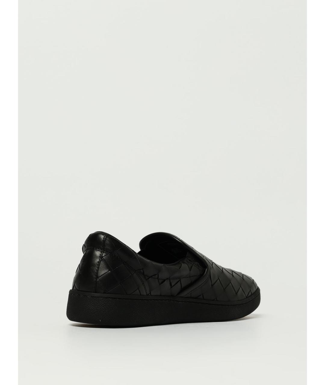 BOTTEGA VENETA Черные кожаные слипоны, фото 3