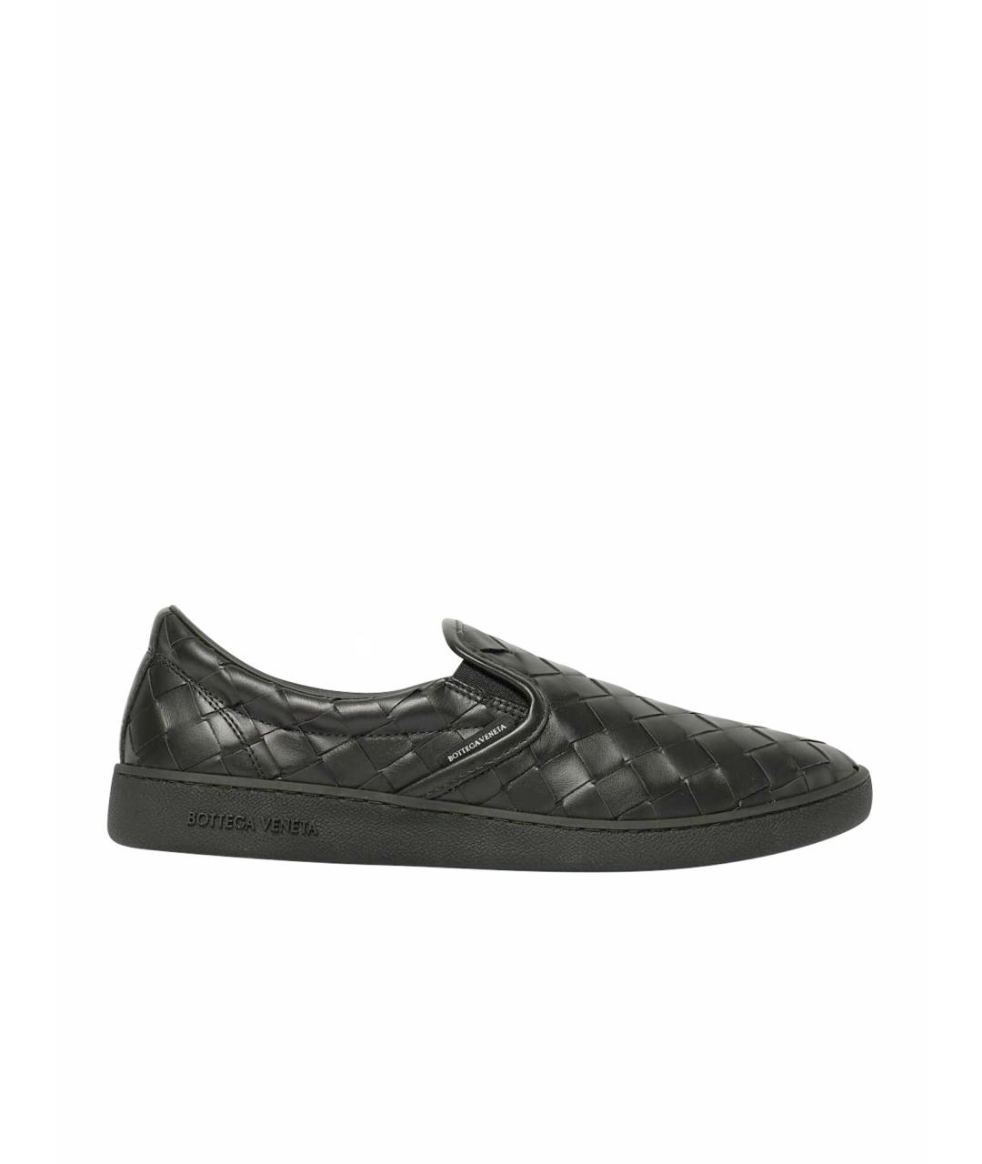BOTTEGA VENETA Черные кожаные слипоны, фото 1
