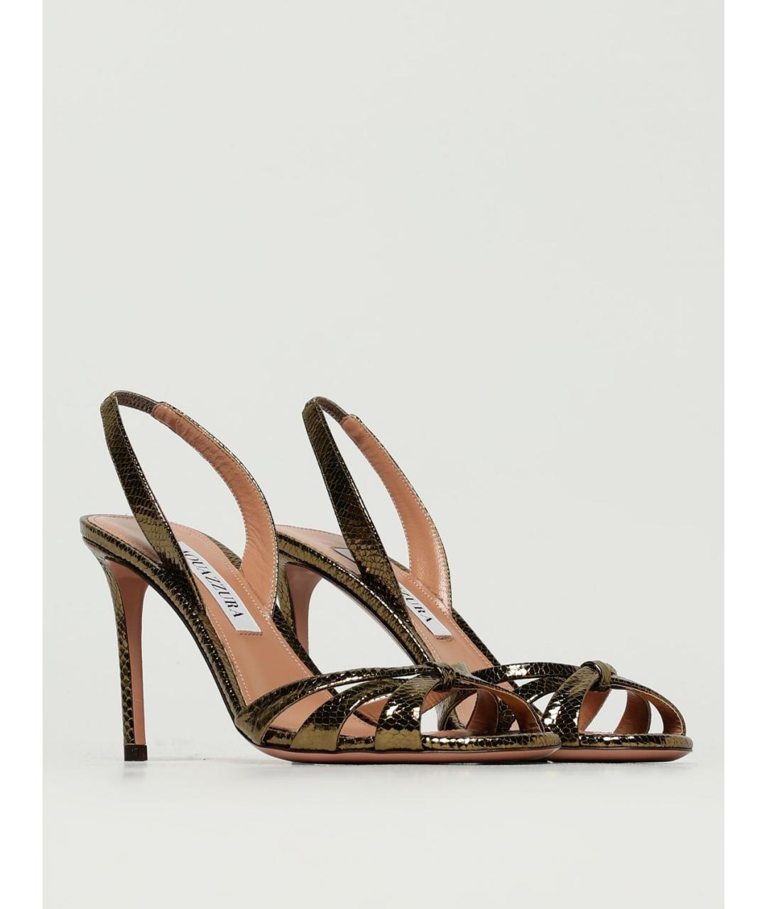 AQUAZZURA Зеленые босоножки, фото 2