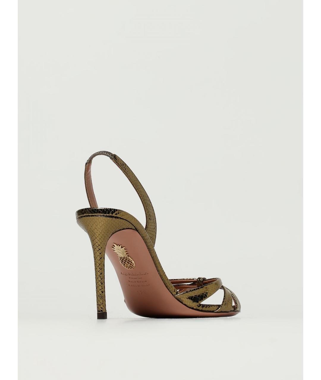 AQUAZZURA Зеленые босоножки, фото 3