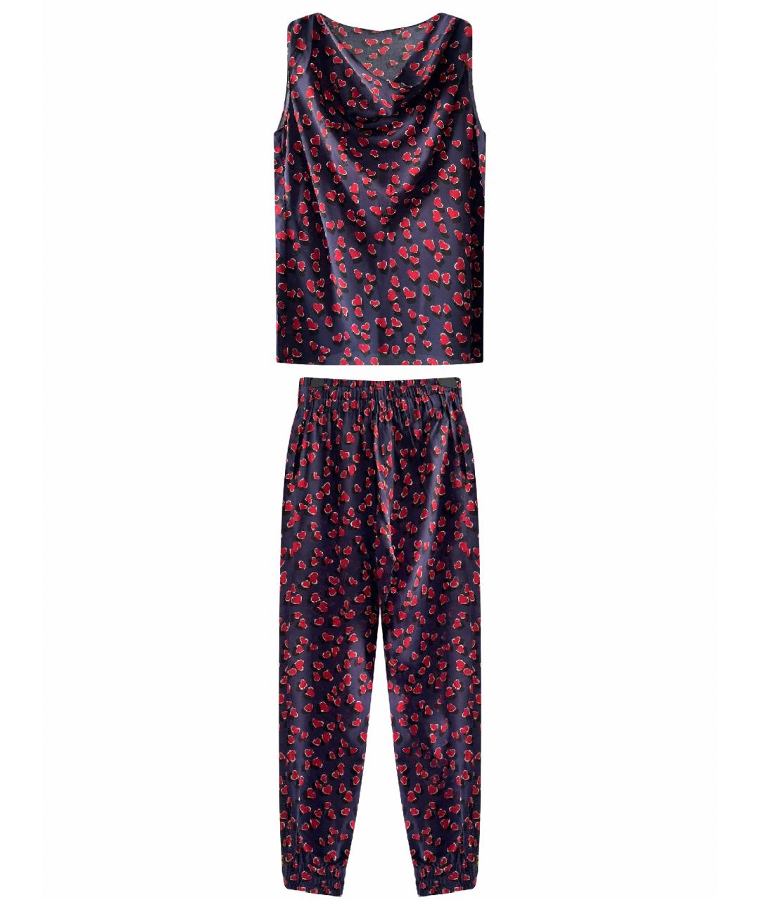 GUCCI Бордовый шелковый костюм с брюками, фото 1