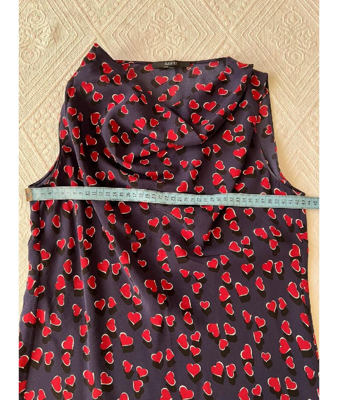 GUCCI Бордовый шелковый костюм с брюками, фото 7