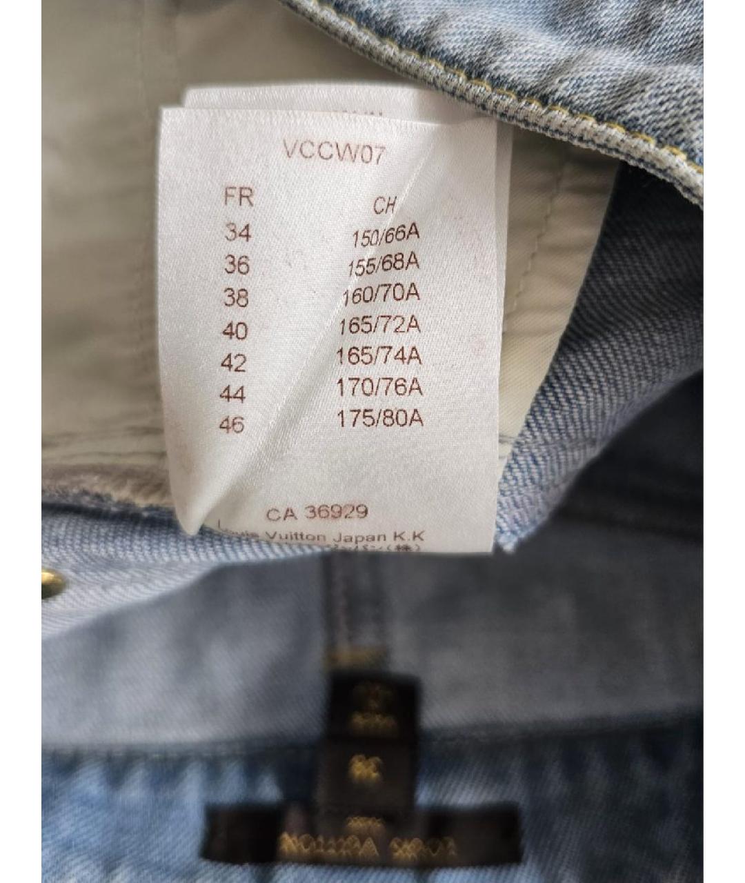 LOUIS VUITTON Синяя хлопковая юбка миди, фото 8