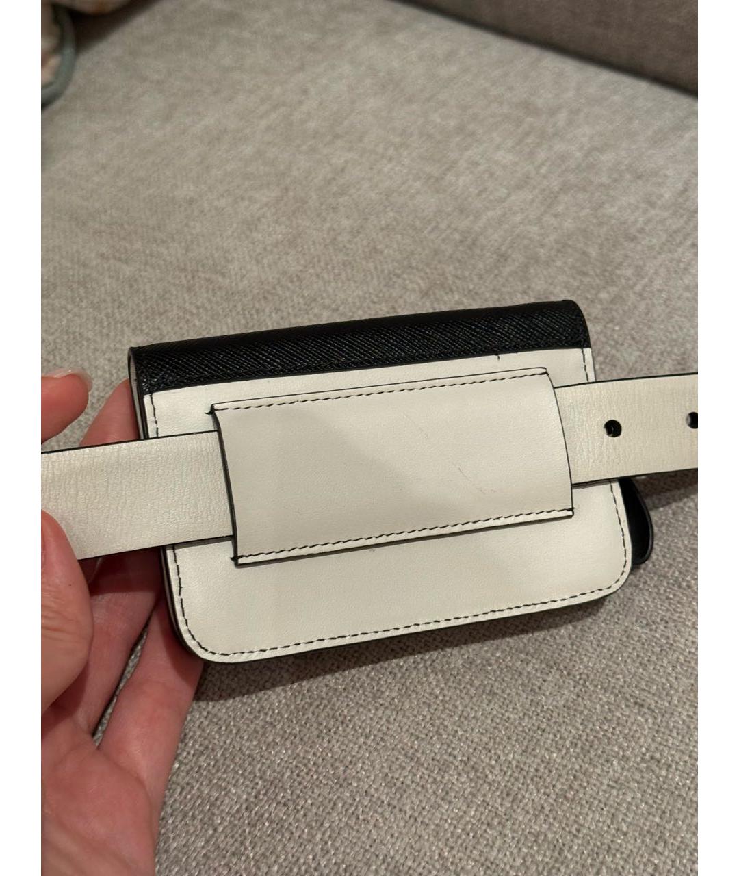 PRADA Белая кожаная поясная сумка, фото 2