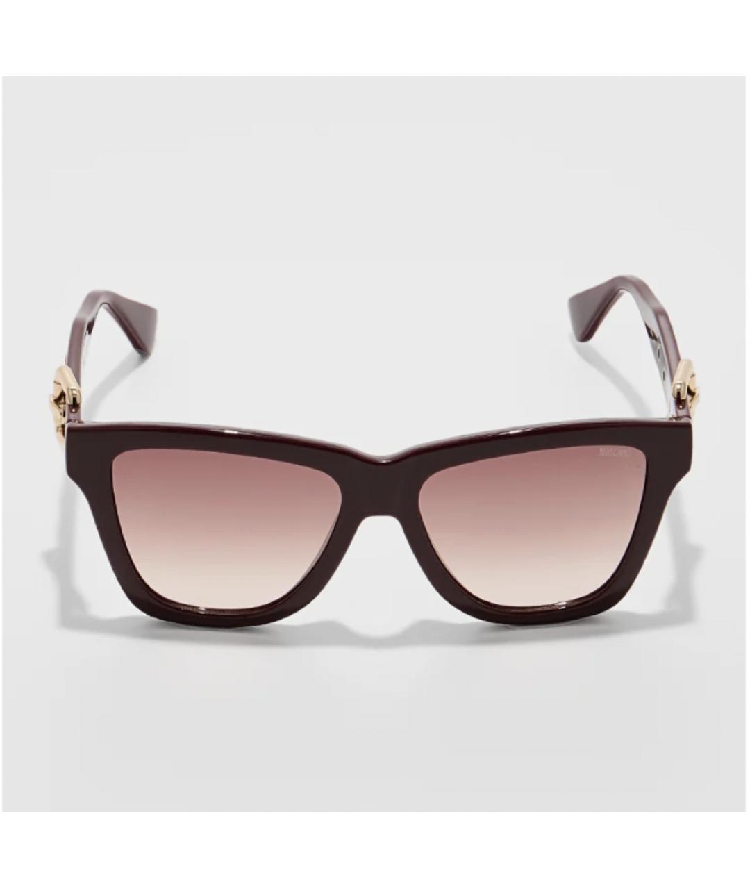 MOSCHINO Бордовые пластиковые солнцезащитные очки, фото 4