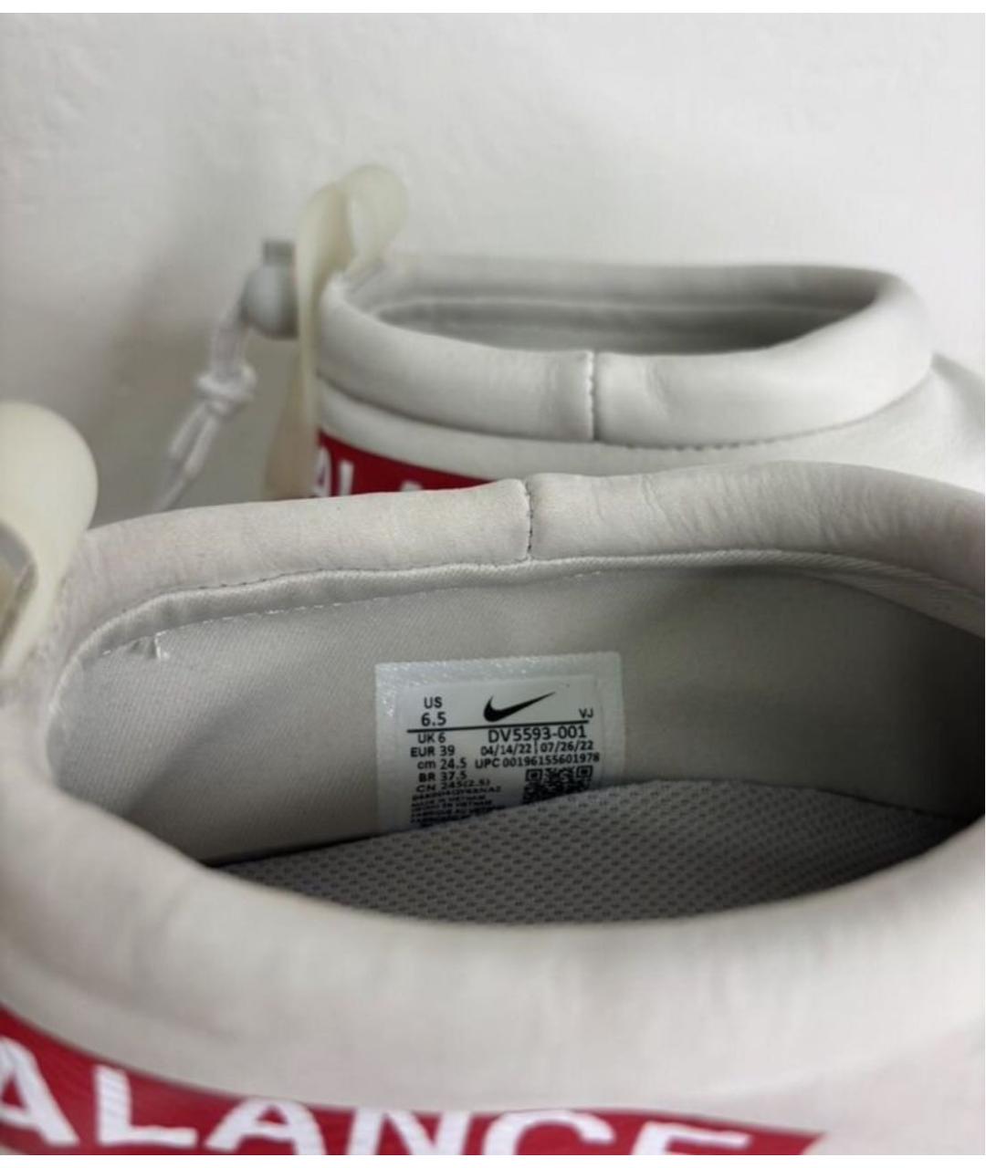 NIKE Бежевые кожаные кроссовки, фото 7