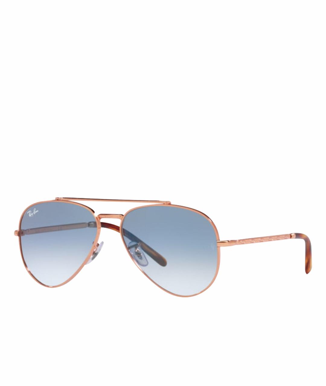 RAY BAN Розовые металлические солнцезащитные очки, фото 1