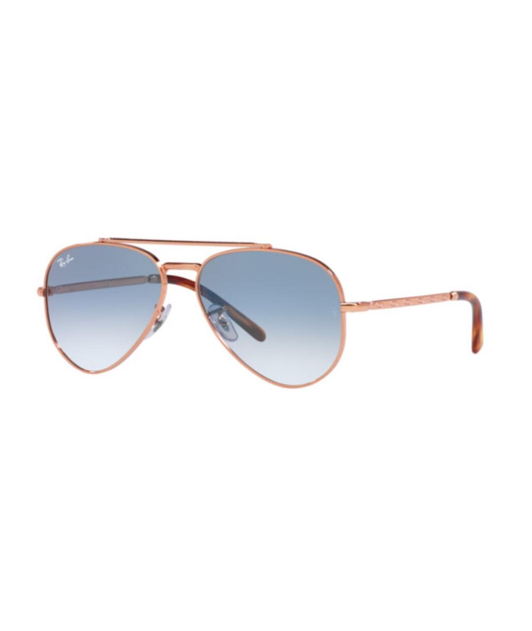 RAY BAN Розовые металлические солнцезащитные очки, фото 8