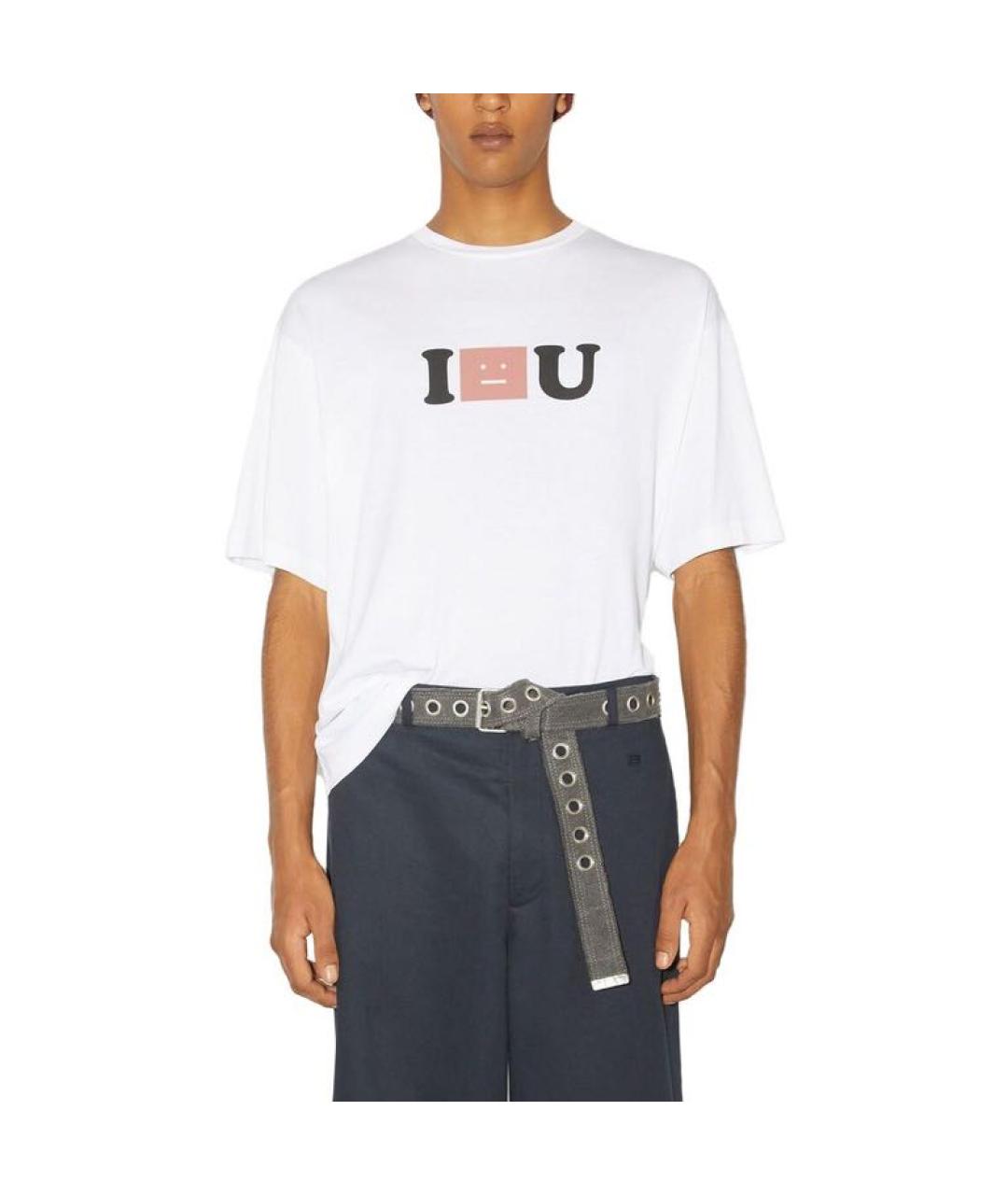 ACNE STUDIOS Белая хлопковая футболка, фото 4