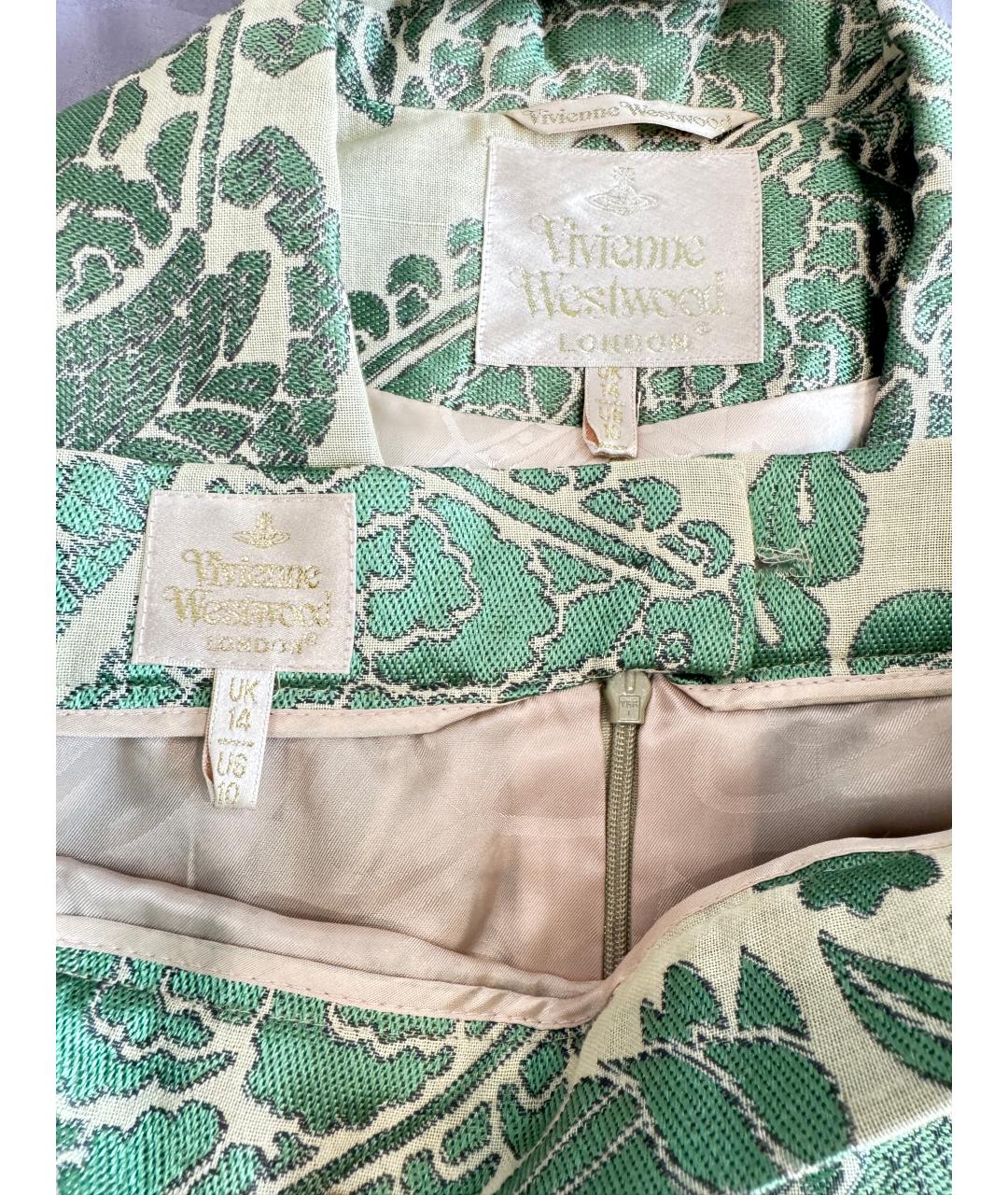 VIVIENNE WESTWOOD Зеленый хлопковый костюм с юбками, фото 2