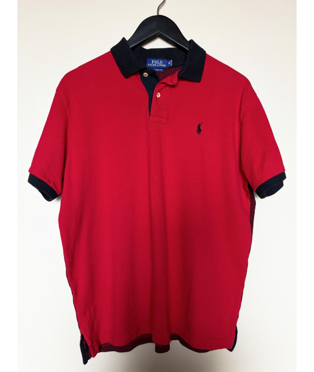 POLO RALPH LAUREN Красное хлопковое поло с коротким рукавом, фото 5