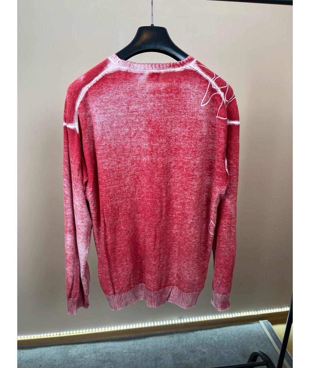 ARMANI EXCHANGE Коралловый хлопковый джемпер / свитер, фото 2