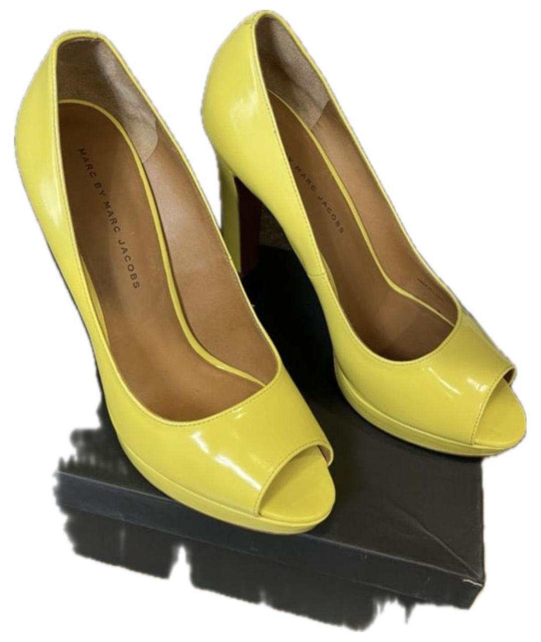MARC BY MARC JACOBS Желтые кожаные туфли, фото 2