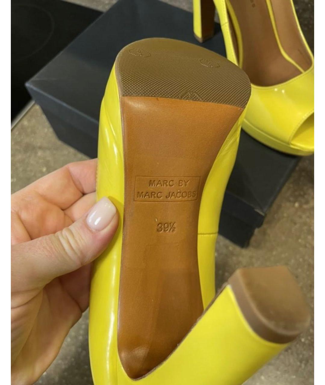 MARC BY MARC JACOBS Желтые кожаные туфли, фото 3