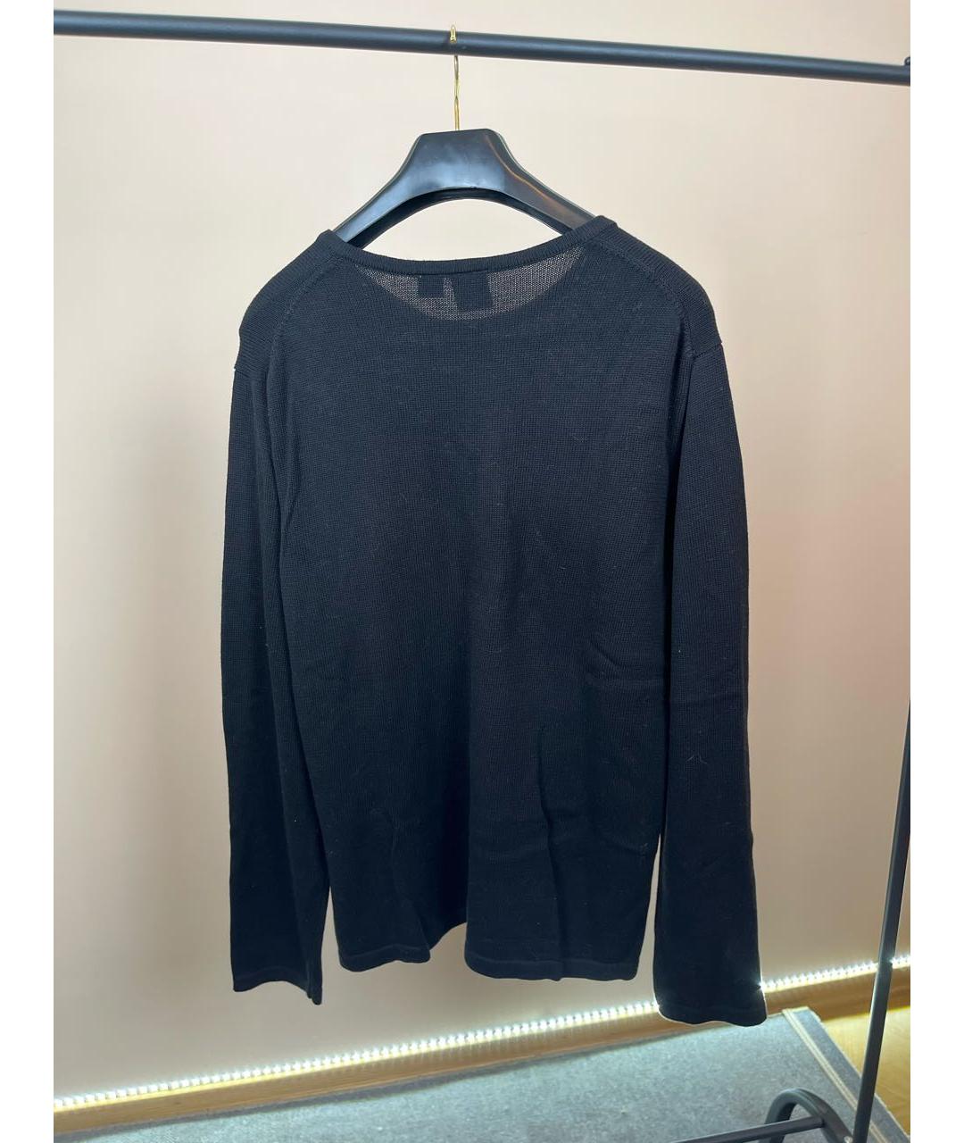 ARMANI EXCHANGE Черный хлопковый джемпер / свитер, фото 2
