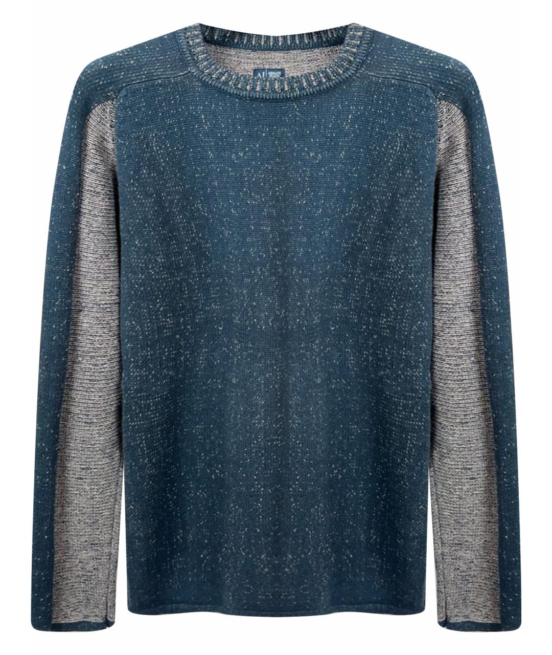 ARMANI JEANS Серый хлопковый джемпер / свитер, фото 1