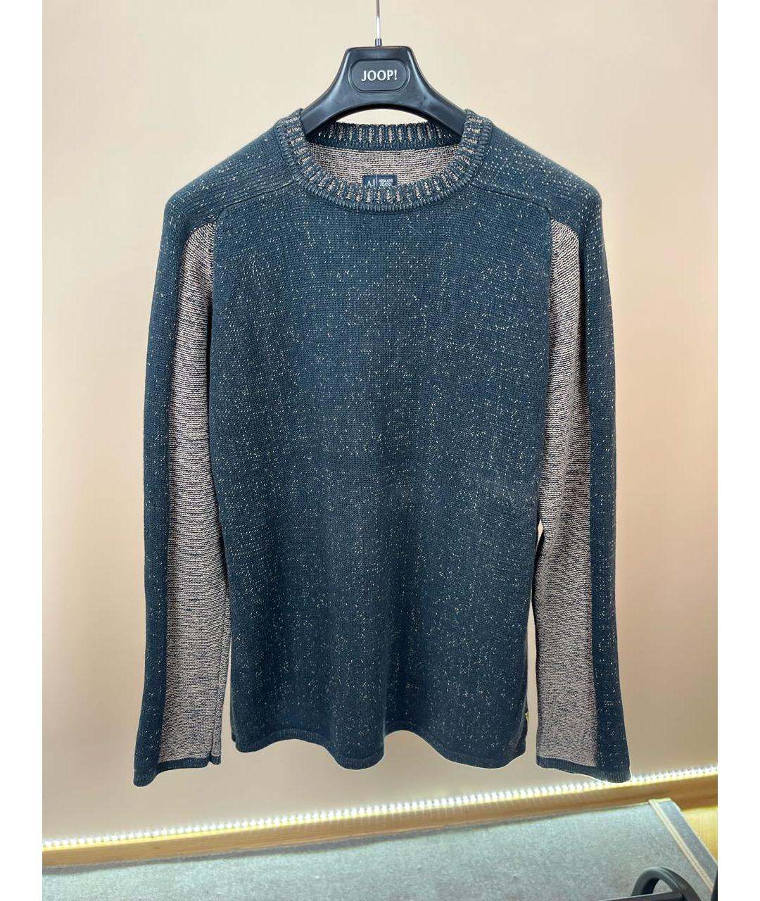 ARMANI JEANS Серый хлопковый джемпер / свитер, фото 6