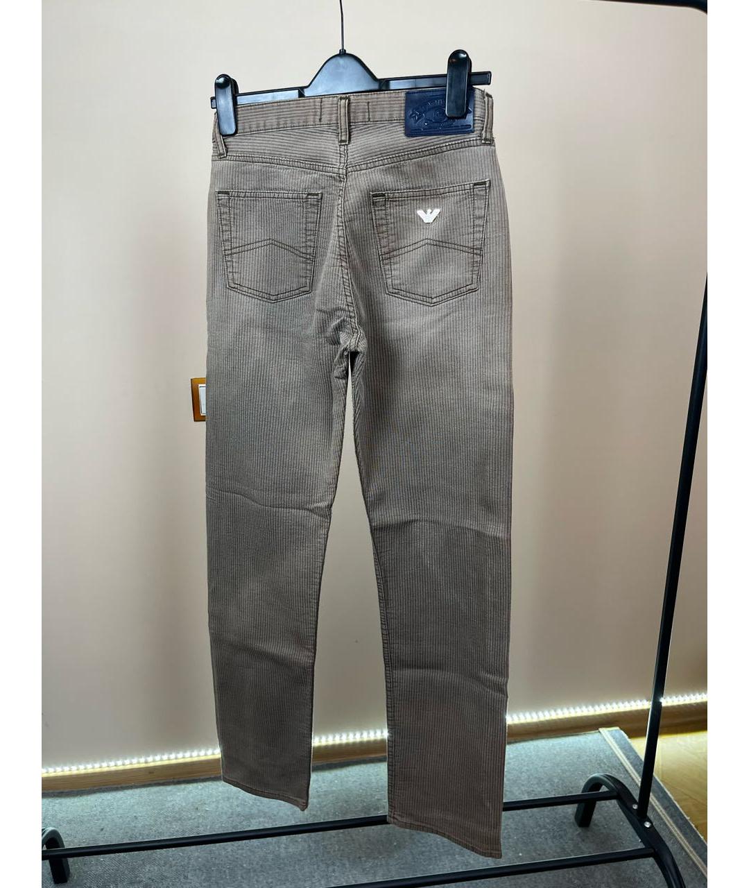 ARMANI JEANS Бежевые хлопковые повседневные брюки, фото 2