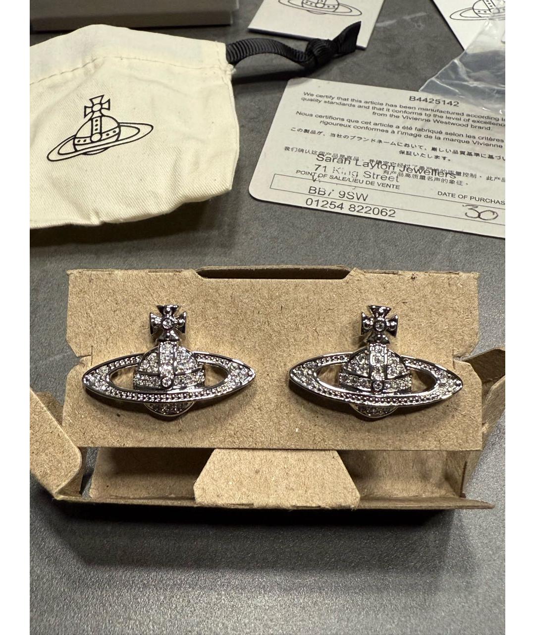 VIVIENNE WESTWOOD Серебряные латунные серьги, фото 5