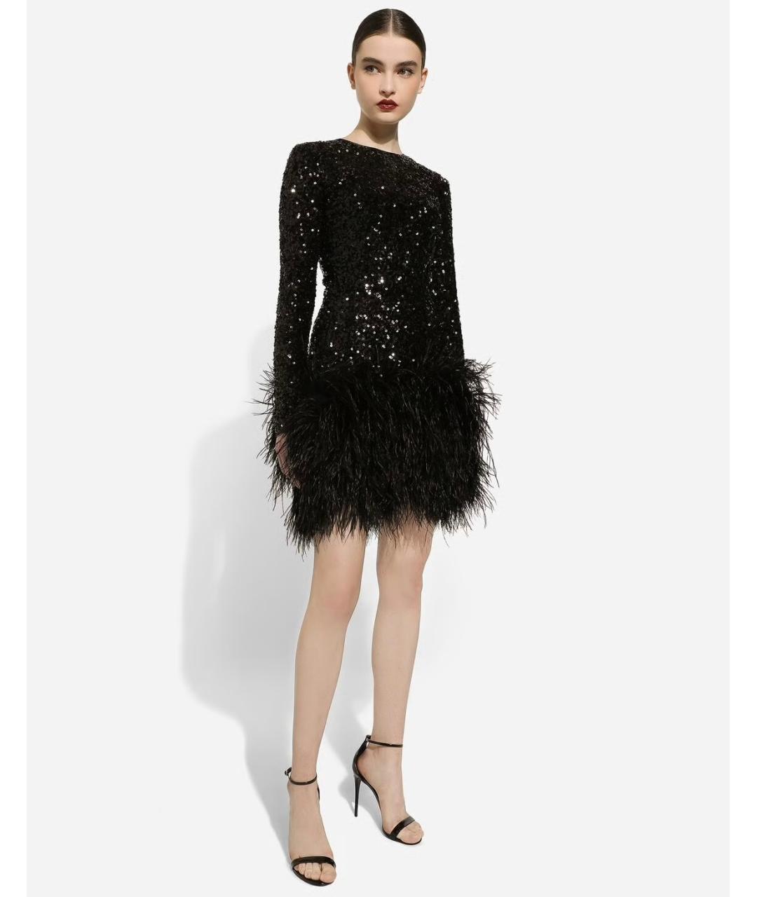 DOLCE&GABBANA Черное коктейльное платье, фото 6