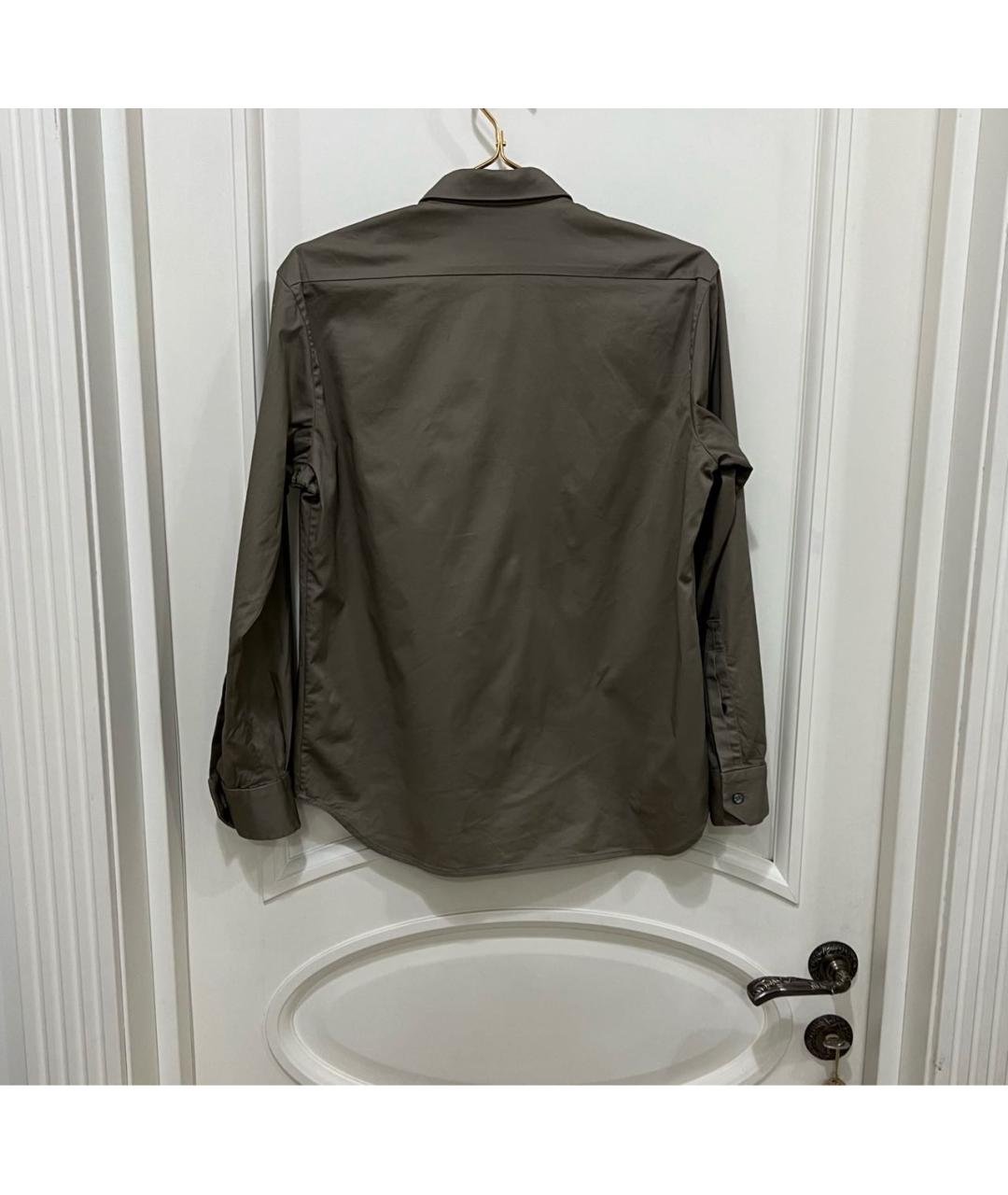 PERVERT Хаки хлопковая рубашка, фото 6