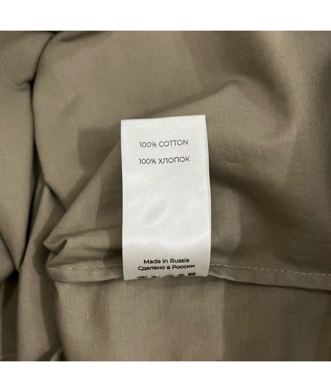 PERVERT Хаки хлопковая рубашка, фото 8